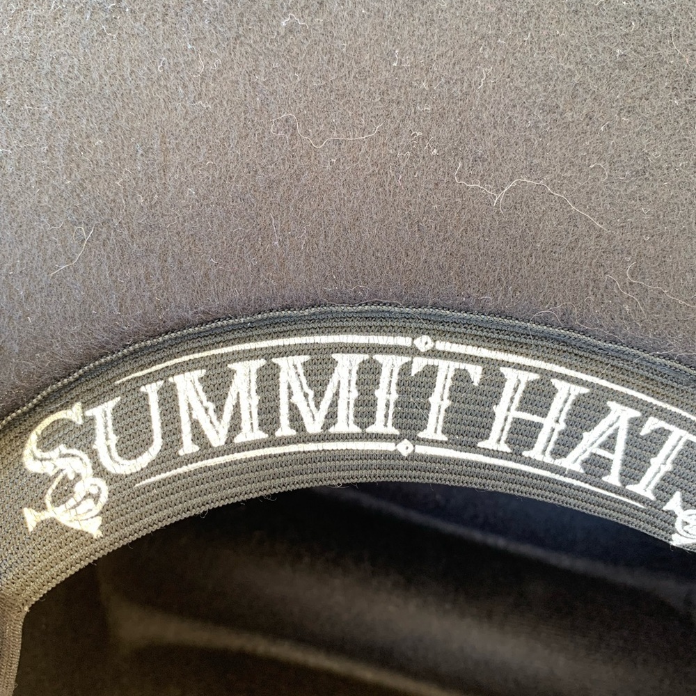 Summit Hats Black Cowboy Hat Western M Felt Leather Embellished VTG Boho wool - Picture 9 of 14